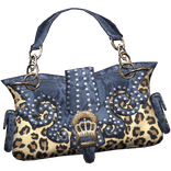 Mc-bling Cheetah Print Tiara Bag 2000s Rhinestone 
