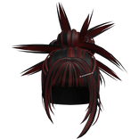 XCX Spikey Brat Bun (Black and Red)