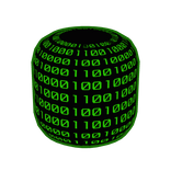 XL Green Animated Hacker Head