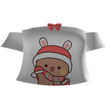 ♡ xmas brown bunny matching shirt