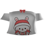 ♡ xmas white bunny matching shirt