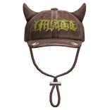Y2K 2000s Drip Horns Emo Cap Goth Brown