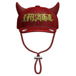 Y2K 2000s Drip Horns Emo Cap Goth Red