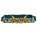 Y2K 2000s Grunge NY Belt Gold Blue 3.0