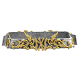 Y2K 2000s Grunge NY Belt Gold White 3.0