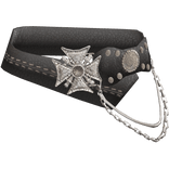 Y2K 2000s Trendy Belt Chains Strass Black