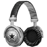 Y2k 2000s Zebra Star Headphones (White and Black)