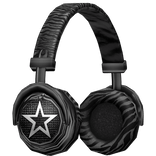 Y2k 2000s Zebra Star Headphones (White and Black)