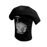 Y2k Alien Cat T-Shirt Black