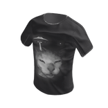 Y2k Alien Cat T-Shirt Gray