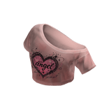 Y2K Angel Heart Crop Top - BabyPink