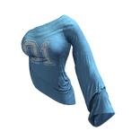 ʚ♡ɞ Y2K Asymmetrical Blue Jersey Top