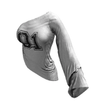 ʚ♡ɞ Y2K Asymmetrical White Jersey Top