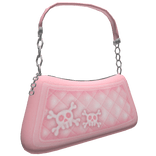 Y2K Baby Pink Skull Shoulder Bag