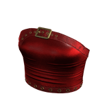 Y2K Belt Bustier Top Red