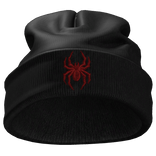 Y2K Black and Red Spider Beanie
