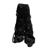 Y2K Black Cargo Pants with Strap 🫐