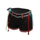 Y2K-Black-Checkered-Denim-Shorts - ZN
