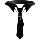 Y2K Black Collar + Black Tie