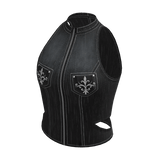 ♡ Y2K Black Denim Vest