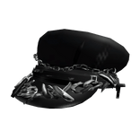 Y2K Black Grunge Beret w/ Chains - Emo Punk Style