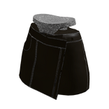 Y2K Black Leather Sagging Culottes Skirt