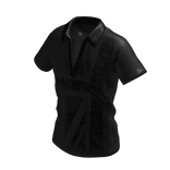 Y2K Black Leopard Graphic Polo Tee