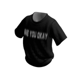 Y2K Black Shirt Are You Okey?
