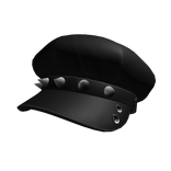 y2k Black Spikey Beret cap