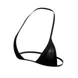 ⨾ Y2K Black String Tied Bikini Top