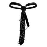 y2k black tie with silver piercings 1.0