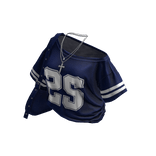 Y2K Blue Off-Shoulder Jersey w/ Cross Bag