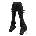 💗 Y2K Bootcut Jeans w/ High-Tops _ Black