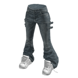 💗 Y2K Bootcut Jeans w/ High-Tops _ Light Blue