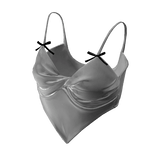 Y2K Bow Camisole White to Gray Gradient[SUSIE]