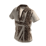 Y2K Brown Leopard Graphic Polo Tee