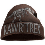 Y2K Brown Rawr TRex Beanie