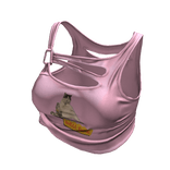 Y2K Buckle Cutout Tank Funny Cat [JEYS]