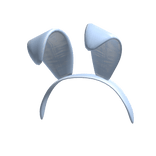 Y2K Bunny Ears Headband in Baby blue