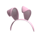 Y2K Bunny Ears Headband in Baby Pink