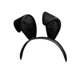 Y2K Bunny Ears Headband in Black