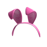 Y2K Bunny Ears Headband in Hot Pink