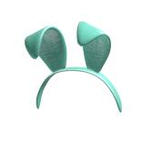 Y2K Bunny Ears Headband in Teal