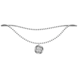 Y2K Button Ballchain Necklace - 1.0, Silver