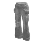 Y2K Cargo Skirt-Pants in White