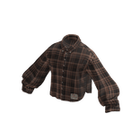 💗Y2K CASUAL CHECKERED SHIRT_BROWN
