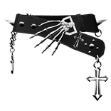 Y2K Chained Belt With Metal Skelly Hand 3.0
