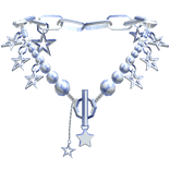 Y2k Chained Star Necklace (Light Blue)