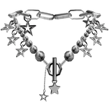 Y2k Chained Star Necklace (Metal)