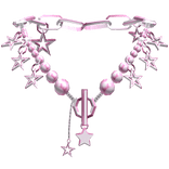 Y2k Chained Star Necklace (Pink)